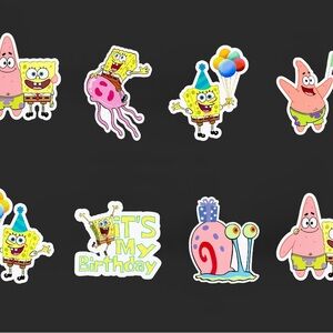SpongeBob SquarePants Birthday Cupcake Toppers